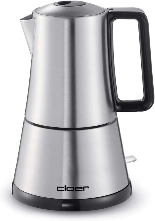 cloer, Elektryczny ekspres do kawy, 365 W, stal nierdzewna, klon 5928 Moka Maker, do 3- 6 filiżanek espresso