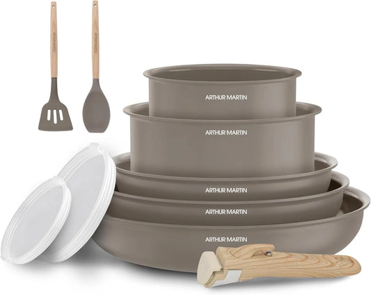 Arthur Martin, Bateria, bateria z patelni i patelni, Kuchnia 10 sztuk Aluminium Ceramiczne