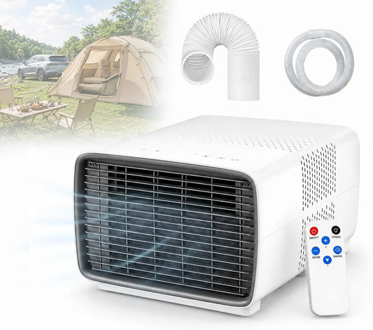 HCAUYNN klimatyzator przenośny, Klimatyzator 1- 12H, 400 × 300 × 255 mm, 900 W, 45 dB, licznik czasu, chłodziarka 900 W, zdalna kontrola, Mini Room, Studio i recepcja klimatyzator 1-12H