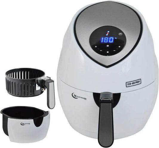 AMUR frytkownica beztłuszczowa, 10- in-1, 17 l, 1350 W, grill, profesjonalny, czarny, Grill na gorące powietrze czarny / czerwony 10-en-1