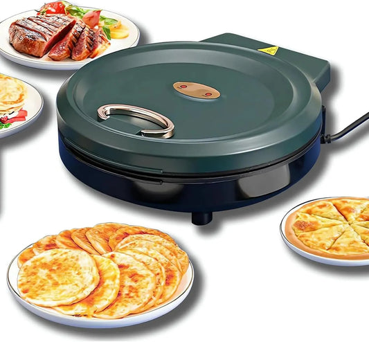 FfiMe piec do pizzy, Elektryczny mini piekarnik do pizzy, 12 cali, przenośny, dotykowy, grill, grill i płytka do gotowania