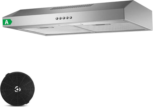 TopStrong okap kuchenny, 60 cm, 201m3 / h, stal nierdzewna, filtr węglowy aktywny CF- D m3/h