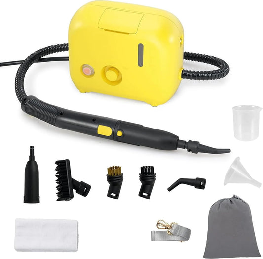 COSTWAY myjka parowa, Grzejnik elektryczny, 1 l, 1600 W, duży zbiornik, para, przenośny czyszczarka parowa 1600 W z 11 Akcesoria