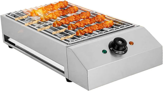 QUSYZD, Piec elektryczny, 2600 W, przenośny, grill, profesjonalny, stal nierdzewna, płyta grzewcza Countertop ze stali nierdzewnej